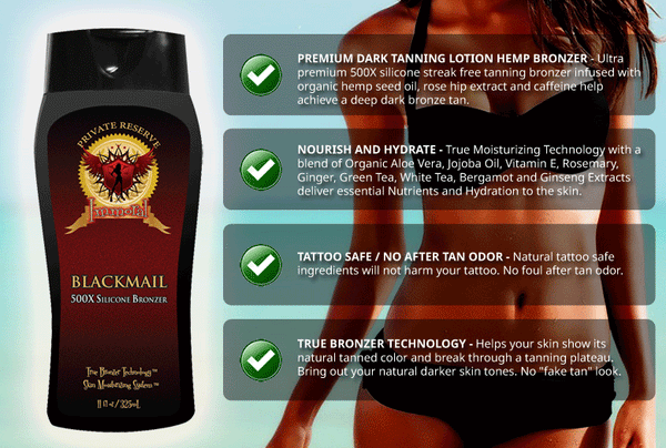 Immoral Blackmail 500X Private Reserve Tanning Lotion - LuxuryBeautySource.com