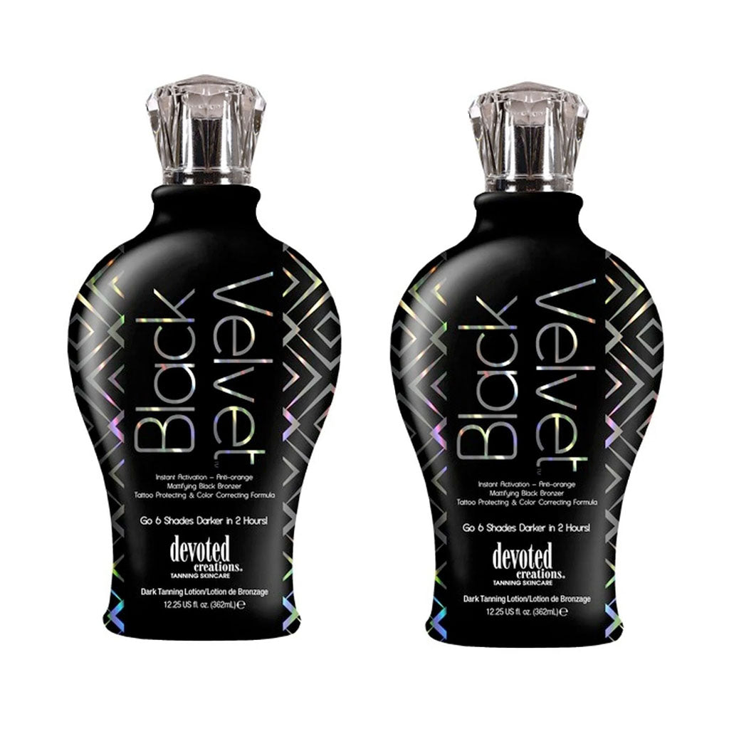 2 Bottle Special - Devoted Creations Black Velvet Mattifying Black Bronzer Tanning Lotion