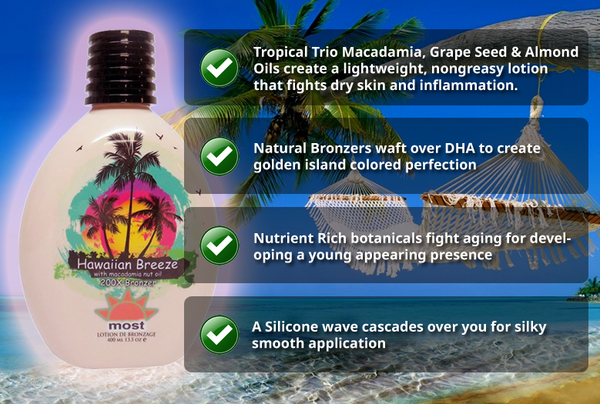 Most Hawaiian Breeze Tanning Lotion - LuxuryBeautySource.com