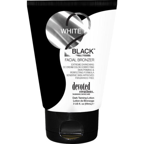 Devoted Creations White 2 Black Facial Bronzer Tanning Lotion - LuxuryBeautySource.com