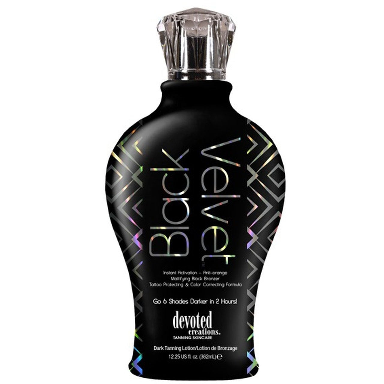 Devoted Creations Black Velvet Mattifying Black Bronzer Tanning Lotion - LuxuryBeautySource.com