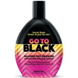 Supre Tan Go to Black Blazing Hot Bronzer Tanning Lotion - LuxuryBeautySource.com