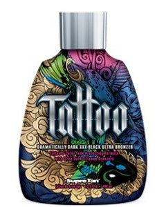 Supre Tattoo Dark XXX Black Bronzer Tanning Lotion - LuxuryBeautySource.com